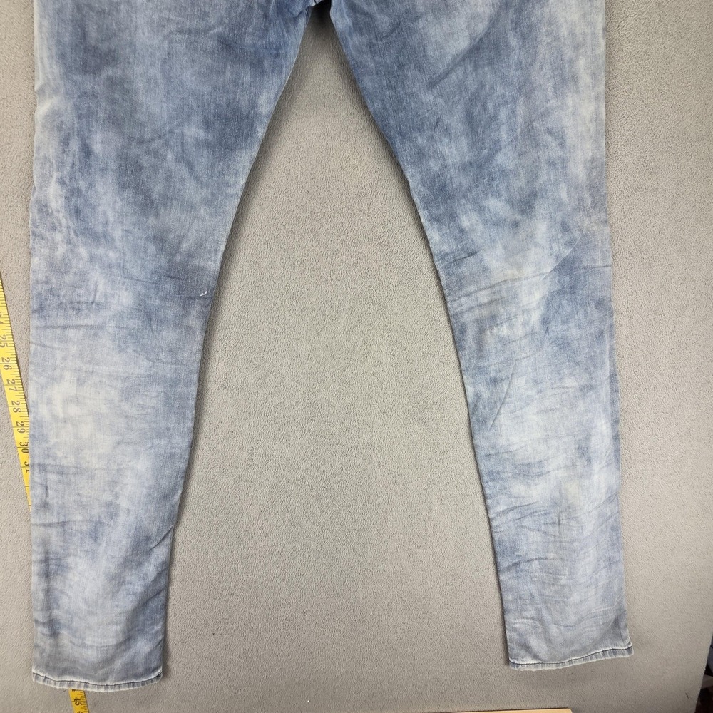 Diesel Jeans Mens 30x32 Blue Thavar-NE Slim Skinny Stretch Acid Wash 0609M - Picture 11 of 16